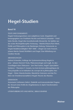 Hegel-Studien Band 10 Hegel-Studien Band 10