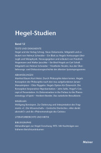 Hegel-Studien Band 12