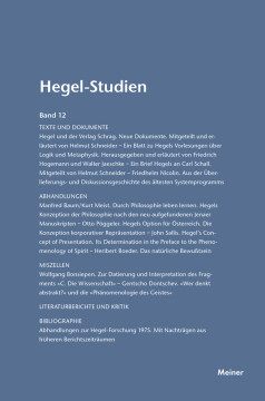 Hegel-Studien Band 12