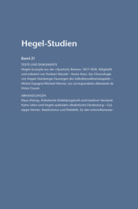 Hegel-Studien Band 21