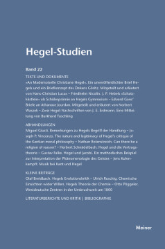 Hegel-Studien Band 22