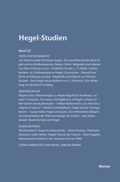 Hegel-Studien Band 22 Hegel-Studien Band 22