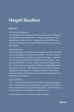 Hegel-Studien Band 24 Hegel-Studien Band 24