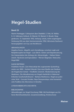 Hegel-Studien Band 25 Hegel-Studien Band 25