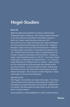 Hegel-Studien Band 26 Hegel-Studien Band 26