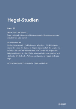 Hegel-Studien Band 29 Hegel-Studien Band 29