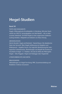 Hegel-Studien Band 30 Hegel-Studien Band 30
