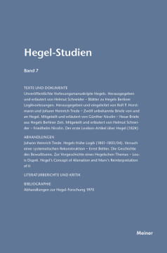 Hegel-Studien Band 7 Hegel-Studien Band 7