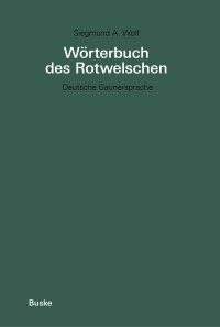 Wörterbuch des Rotwelschen