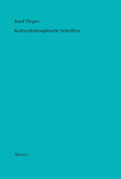 Kulturphilosophische Schriften Kulturphilosophische Schriften