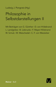 Philosophie in Selbstdarstellungen II Philosophie in Selbstdarstellungen II