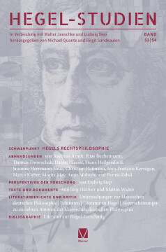 Hegel-Studien Band 53/54 Hegel-Studien Band 53/54