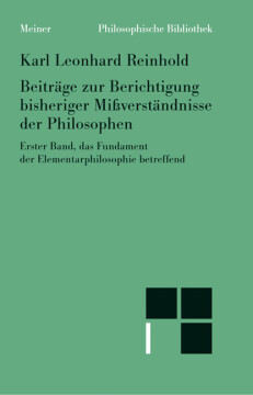 Beiträge zur Berichtigung bisheriger Mißverständnisse der Philosophen (I) Beiträge zur Berichtigung bisheriger Mißverständnisse der Philosophen (I)