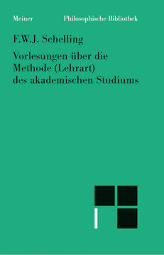Vorlesungen über die Methode (Lehrart) des akademischen Studiums Vorlesungen über die Methode (Lehrart) des akademischen Studiums