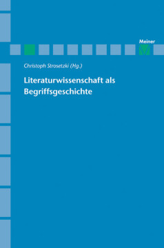 Literaturwissenschaft als Begriffsgeschichte Literaturwissenschaft als Begriffsgeschichte
