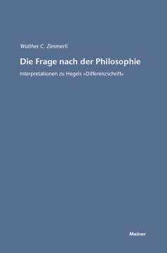 Die Frage nach der Philosophie Die Frage nach der Philosophie