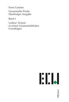 Leibniz' System in seinen wissenschaftlichen Grundlagen Leibniz' System in seinen wissenschaftlichen Grundlagen