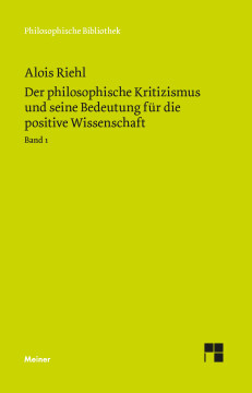 Der philosophische Kritizismus und seine Bedeutung für die positive Wissenschaft Der philosophische Kritizismus und seine Bedeutung für die positive Wissenschaft