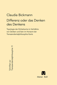 Differenz oder das Denken des Denkens Differenz oder das Denken des Denkens