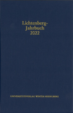 Lichtenberg-Jahrbuch 2022 Lichtenberg-Jahrbuch 2022