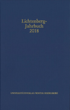 Lichtenberg-Jahrbuch 2018 Lichtenberg-Jahrbuch 2018