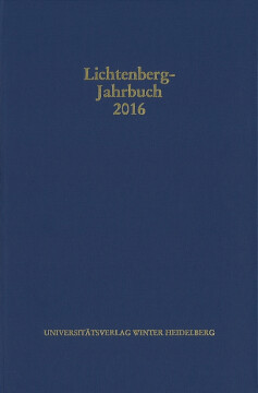 Lichtenberg-Jahrbuch 2016 Lichtenberg-Jahrbuch 2016