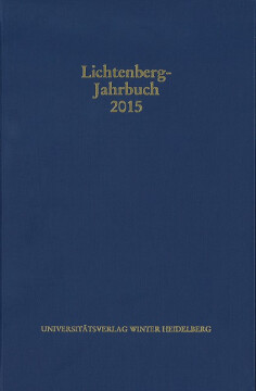 Lichtenberg-Jahrbuch 2015 Lichtenberg-Jahrbuch 2015