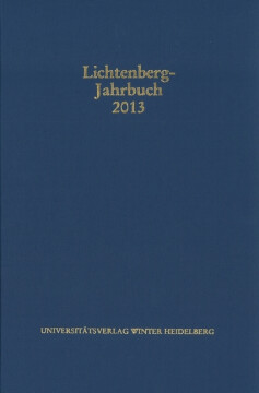 Lichtenberg-Jahrbuch 2013 Lichtenberg-Jahrbuch 2013