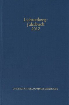 Lichtenberg-Jahrbuch 2012 Lichtenberg-Jahrbuch 2012