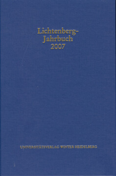Lichtenberg-Jahrbuch 2007 Lichtenberg-Jahrbuch 2007