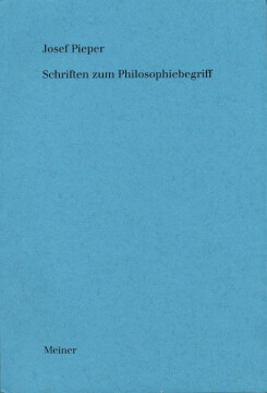 Schriften zum Philosophiebegriff Schriften zum Philosophiebegriff