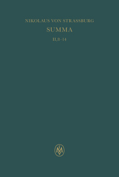 Summa. Liber II. Tractatus 8–14 Summa. Liber II. Tractatus 8–14