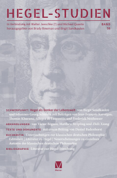 Hegel-Studien, Bd. 58 Hegel-Studien, Bd. 58