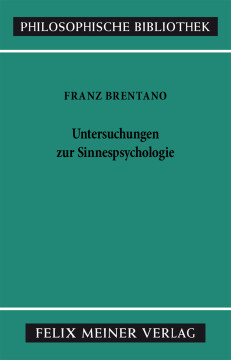 Untersuchungen zur Sinnespsychologie Untersuchungen zur Sinnespsychologie