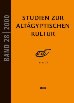 Studien zur Altägyptischen Kultur Band 28 Studien zur Altägyptischen Kultur Band 28