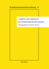 Aspekte und Ergebnisse der Sondersprachenforschung