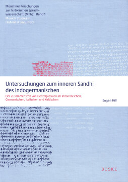 Untersuchungen zum inneren Sandhi des Indogermanischen Untersuchungen zum inneren Sandhi des Indogermanischen