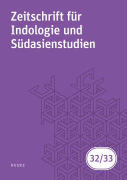 Zeitschrift für Indologie und Südasienstudien, Band 32 (2015) / 33 (2016) Zeitschrift für Indologie und Südasienstudien, Band 32 (2015) / 33 (2016)