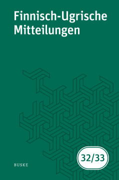 Finnisch-Ugrische Mitteilungen Band 32/33 Finnisch-Ugrische Mitteilungen Band 32/33