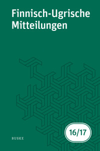Finnisch-Ugrische Mitteilungen Band 16/17