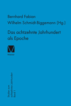 Das achtzehnte Jahrhundert als Epoche Das achtzehnte Jahrhundert als Epoche