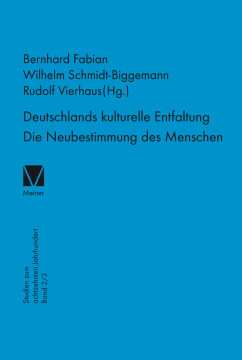 Deutschlands kulturelle Entfaltung. Die Neubestimmung des Menschen Deutschlands kulturelle Entfaltung. Die Neubestimmung des Menschen