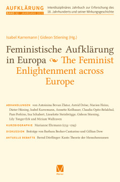 Feministische Aufklärung in Europa / The Feminist Enlightenment across Europe Feministische Aufklärung in Europa / The Feminist Enlightenment across Europe