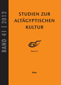 Studien zur Altägyptischen Kultur Band 41