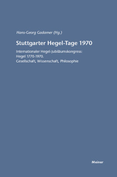 Stuttgarter Hegel-Tage 1970