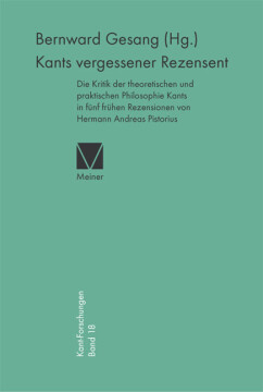 Kants vergessener Rezensent Kants vergessener Rezensent