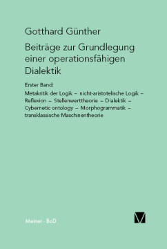 Beiträge zur Grundlegung einer operationsfähigen Dialektik I Beiträge zur Grundlegung einer operationsfähigen Dialektik I