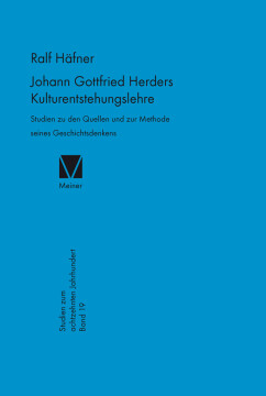 Johann Gottfried Herders Kulturentstehungslehre Johann Gottfried Herders Kulturentstehungslehre