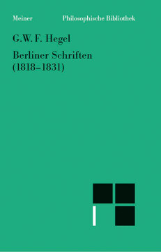 Berliner Schriften (1818–1831)