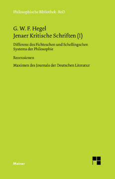 Jenaer Kritische Schriften I Jenaer Kritische Schriften I